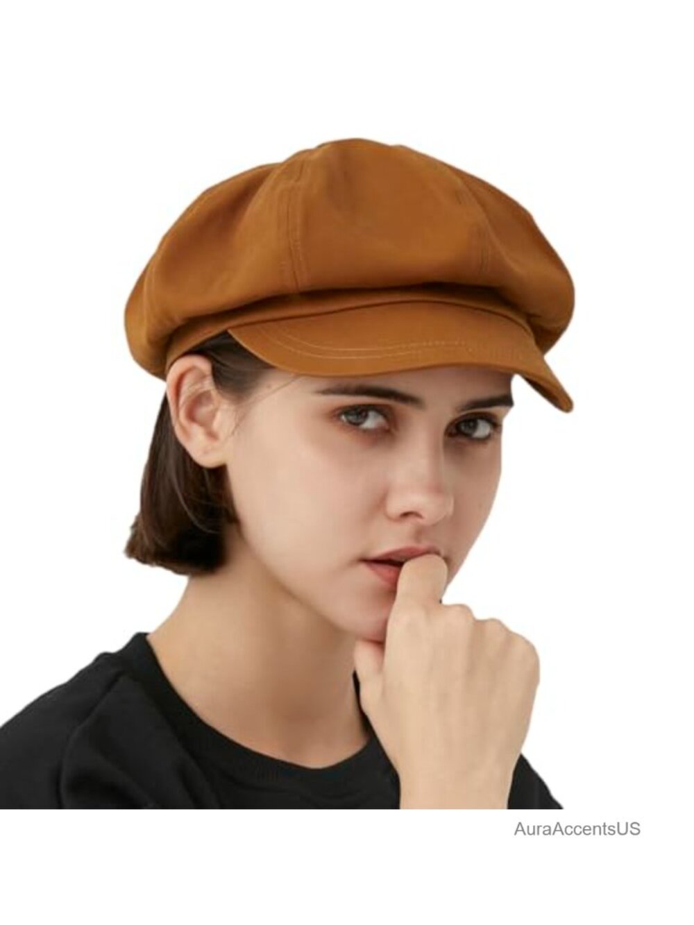 Classic Newsboy Hat Cotton Blend Flat Cap 8-Panel Vintage Baker Boy Style